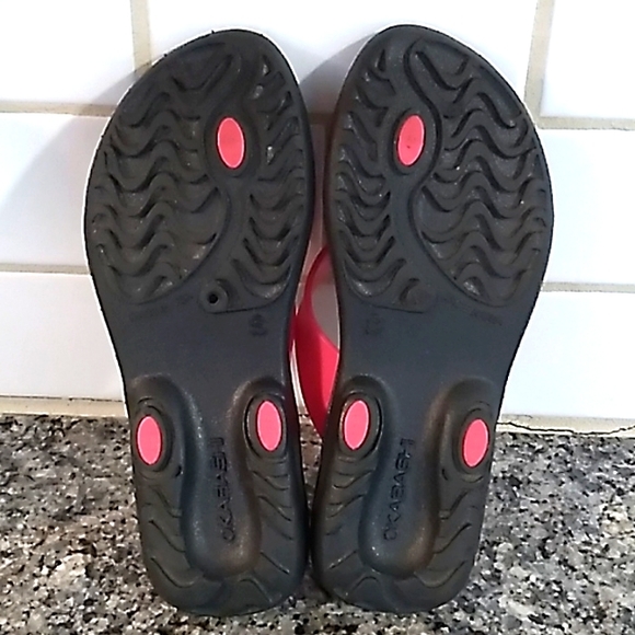 Okabashi Pink/Black Flip Flop Sandals. Size Small - Picture 5 of 7